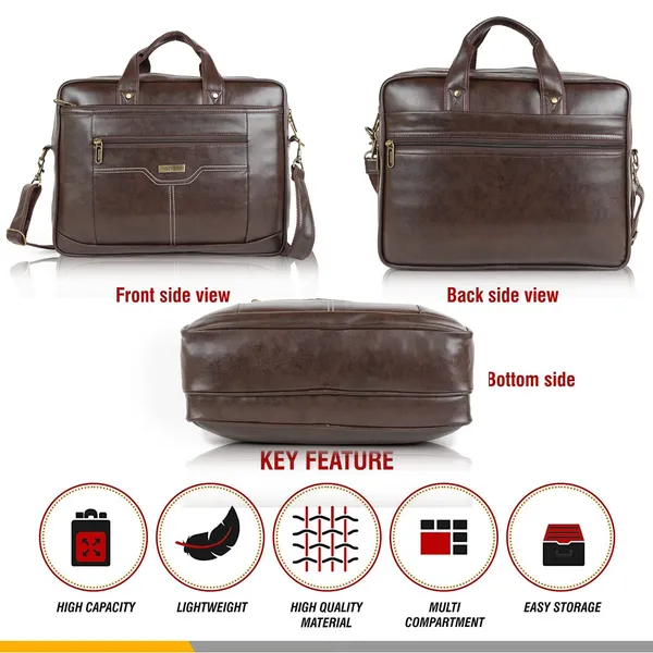 Brown_Synthetic_Leather_Casual_Office_Laptop15.6_Inch/College/Daytrip/Business_Briefcase_Water_Resistant_Shoulder_Crossbody_Messenger_Bag_For_Unisex