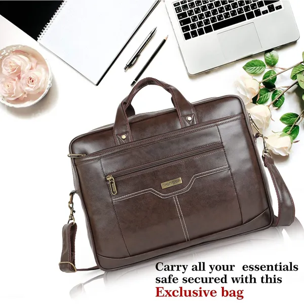 Brown_Synthetic_Leather_Casual_Office_Laptop15.6_Inch/College/Daytrip/Business_Briefcase_Water_Resistant_Shoulder_Crossbody_Messenger_Bag_For_Unisex
