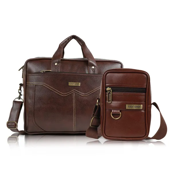 Brown_Synthetic_Vegan_Leather_Laptop_Bag_Briefcase_16.5_Inch_Business_Travel/Daytrip/Office_Messenger_Crossbody_Shoulder_Bags_For_Men_(Pack_Of_-02)
