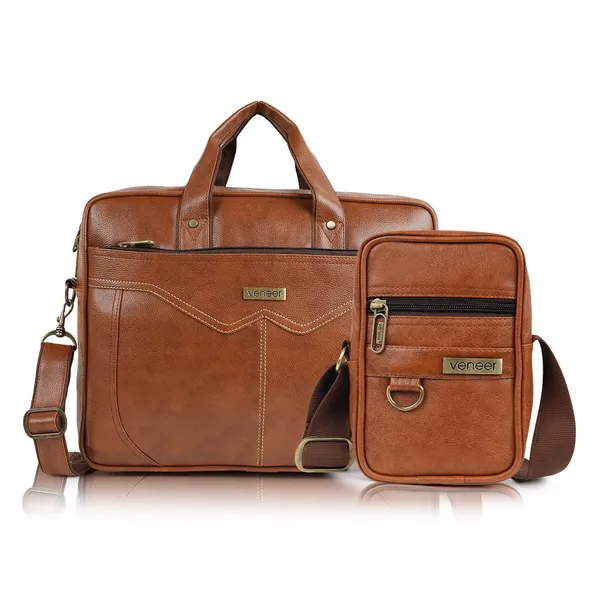 Tan_Synthetic_Vegan_Leather_Laptop_Bag_Briefcase_16.5_Inch_Business_Travel/Daytrip/Office_Messenger_Crossbody_Shoulder_Bags_For_Men_(Pack_Of_-02)
