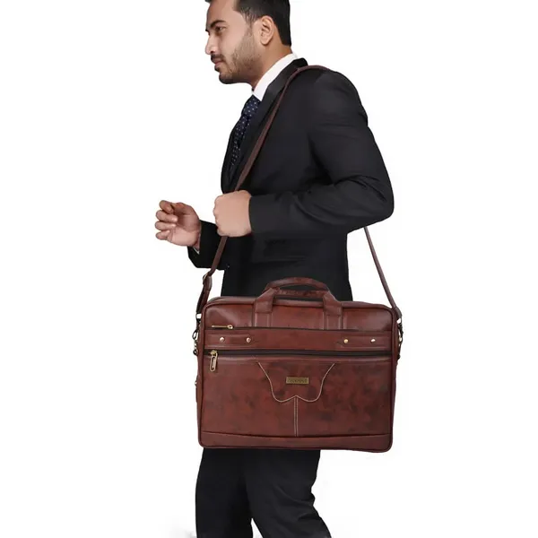 Dark_Brown_Men'S_15.6_Inch_Waterproof_Synthetic_Leather_Computer_Laptop_Messenger_Briefcase_Satchel_Shoulder_Bag,_Dark_Brown