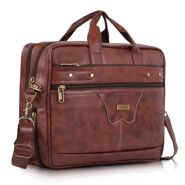 Dark_Brown_Men'S_15.6_Inch_Waterproof_Synthetic_Leather_Computer_Laptop_Messenger_Briefcase_Satchel_Shoulder_Bag,_Dark_Brown