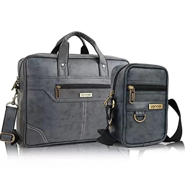 Grey_Vegan_Leather_Casual_Travel_Office_Shoulder_Laptop_Crossbody_Combo_Messenger_Bag_For_Men