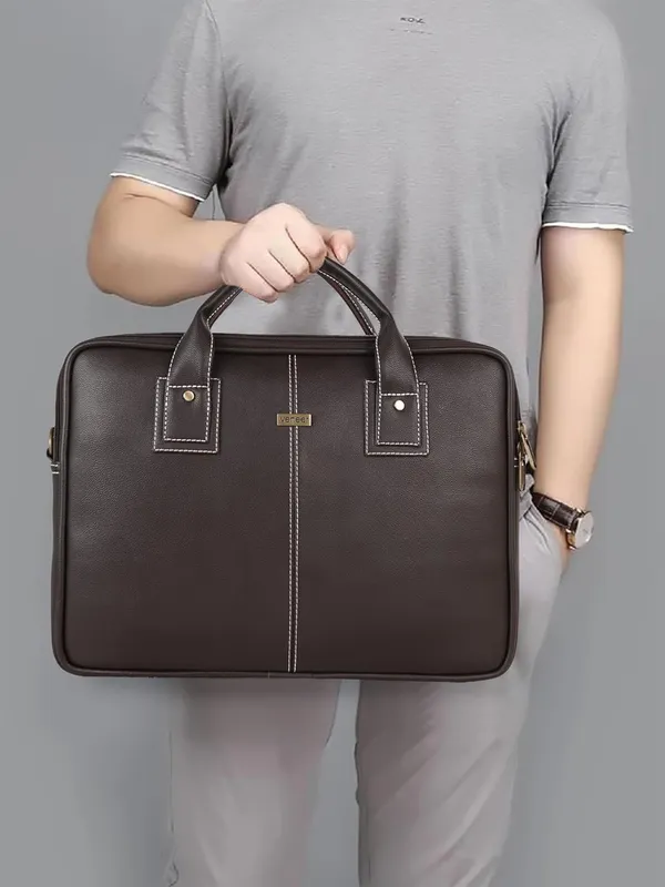 Dark_Brown_Genuine_Leather_Briefcase_For_Men,Business_Travel_Laptop_Messenger_Crossbody_Bags