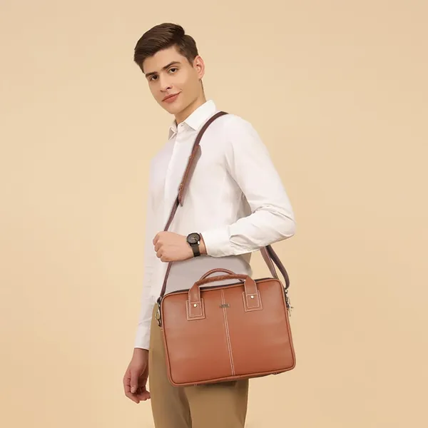 Tan_Genuine_Leather_Briefcase_For_Men,Business_Travel_Laptop_Messenger_Crossbody_Bags