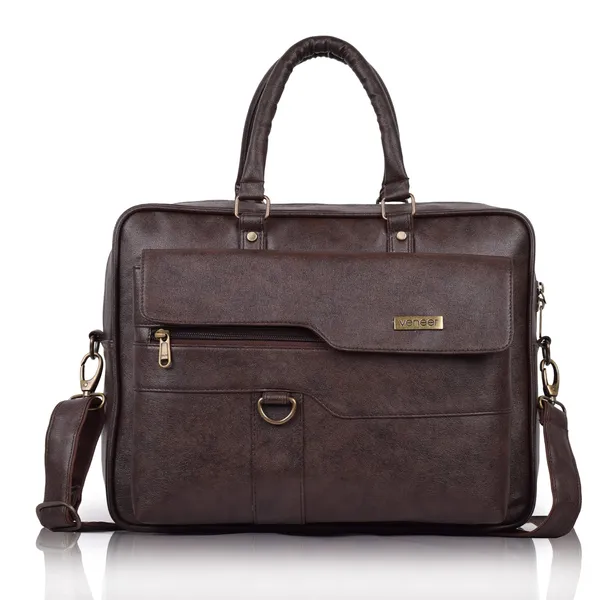 Premium_Brown_Vegan_Leather_Laptop_Messenger_Set_–_2-Piece_Office_&_Travel_Bags
