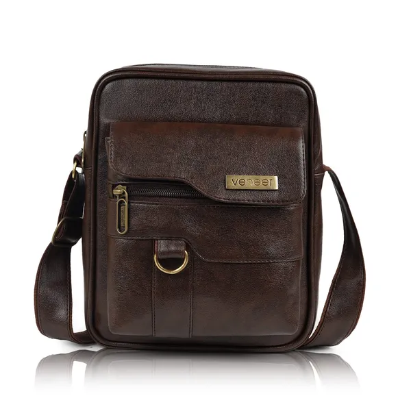 Premium_Brown_Vegan_Leather_Laptop_Messenger_Set_–_2-Piece_Office_&_Travel_Bags