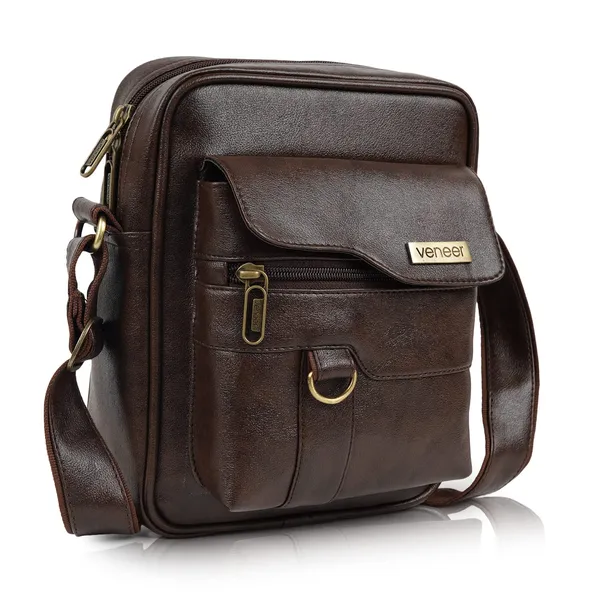 Brown_Synthetic_Vegan_Leather_Classic_Shoulder_Office_College_Daytrip_Crossbody_Water_Repellent_Sling_Bag_For_Men