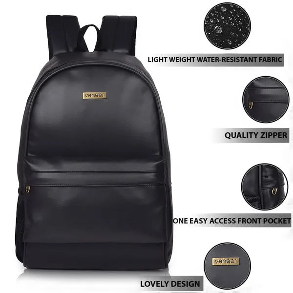 Urban_Black_PU_Leather_Backpack_–_20L_Laptop_Bag_for_Men_&_Women
