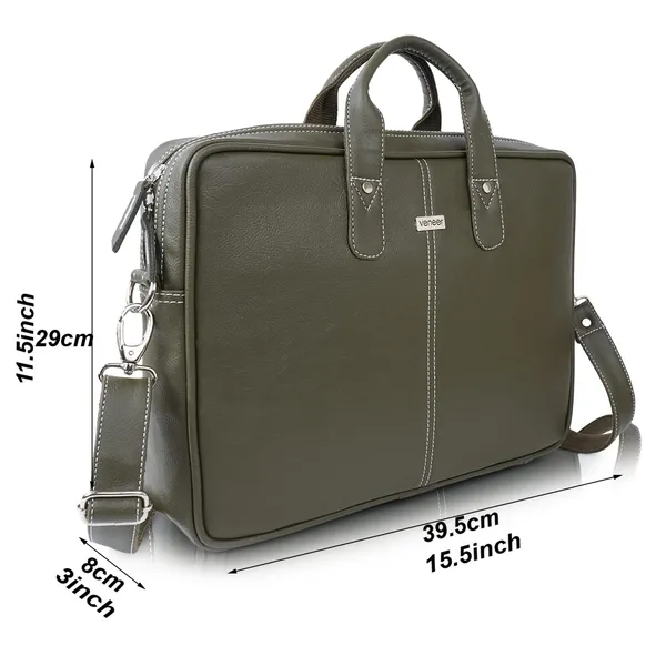 Green_Synthetic_Leather_Laptop_Bag_15.6_Inch,_Business_Briefcase,Water_Resistant_Messenger_Shoulder_Bag_Durable_Office_Bag_For_Unisex