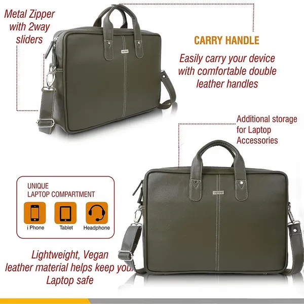 Green_Synthetic_Leather_Laptop_Bag_15.6_Inch,_Business_Briefcase,Water_Resistant_Messenger_Shoulder_Bag_Durable_Office_Bag_For_Unisex