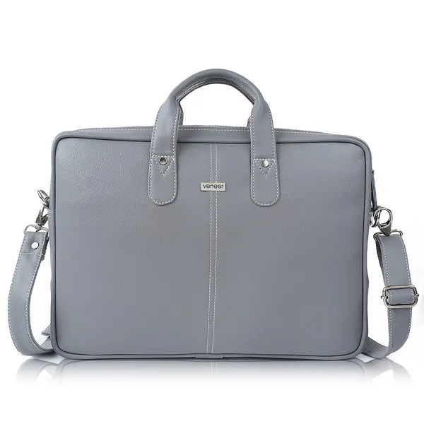 Grey_Synthetic_Leather_Laptop_Bag_15.6_Inch,_Business_Briefcase,Water_Resistant_Messenger_Shoulder_Bag_Durable_Office_Bag_For_Unisex