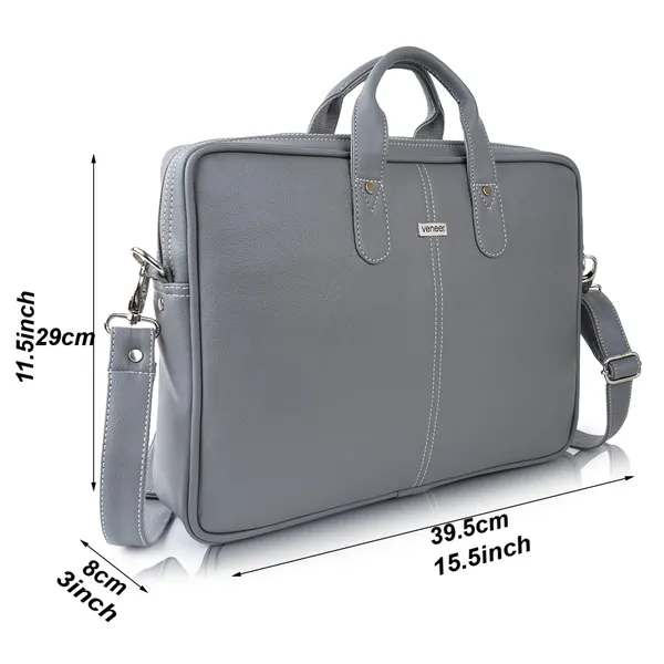 Grey_Synthetic_Leather_Laptop_Bag_15.6_Inch,_Business_Briefcase,Water_Resistant_Messenger_Shoulder_Bag_Durable_Office_Bag_For_Unisex