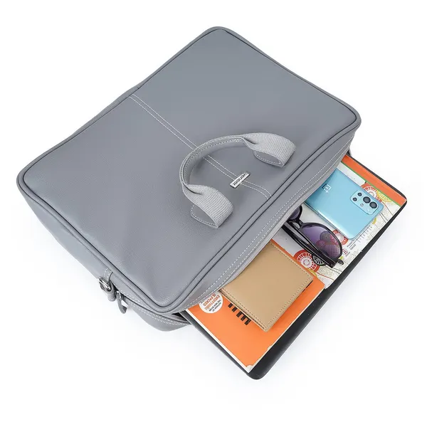 Grey_Synthetic_Leather_Laptop_Bag_15.6_Inch,_Business_Briefcase,Water_Resistant_Messenger_Shoulder_Bag_Durable_Office_Bag_For_Unisex