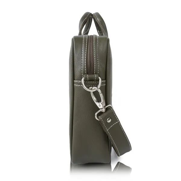 Green_Vegan_Leather_Casual_Medium_Laptop_Crossbody_Office|College|Business_Briefcase_Mesenger_Bag_For_Unisex