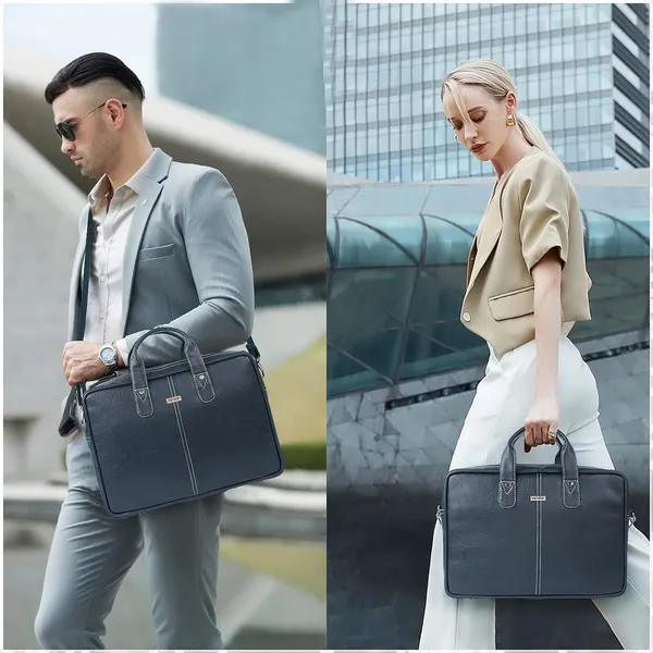 Navy_Blue_Vegan_Leather_Casual_Medium_Laptop_Crossbody_Office|College|Business_Briefcase_Mesenger_Bag_For_Unisex
