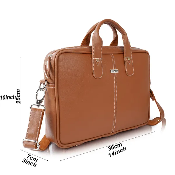 Tan_Vegan_Leather_Casual_Medium_Laptop_Crossbody_Office|College|Business_Briefcase_Mesenger_Bag_For_Unisex