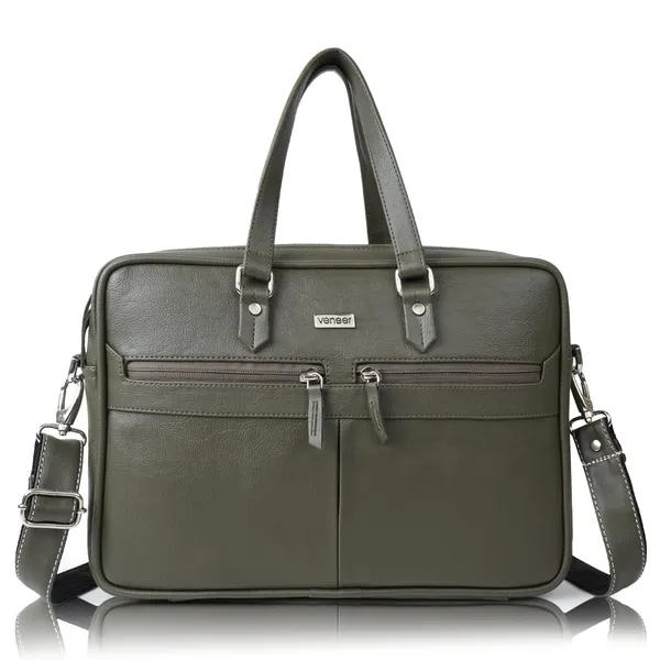 Green_Vegan_Leather_Laptop_15.6_Inch,_Business_Briefcase,Crossbody_Messenger_Shoulder_Bag_Durable_Office_Bag_For_Women