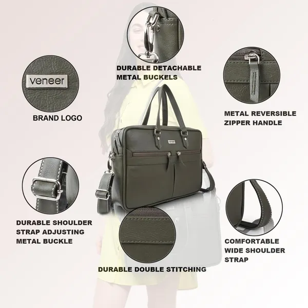 Green_Vegan_Leather_Laptop_15.6_Inch,_Business_Briefcase,Crossbody_Messenger_Shoulder_Bag_Durable_Office_Bag_For_Women