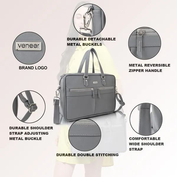 Grey_Vegan_Leather_Laptop_15.6_Inch,_Business_Briefcase,Crossbody_Messenger_Shoulder_Bag_Durable_Office_Bag_For_Women