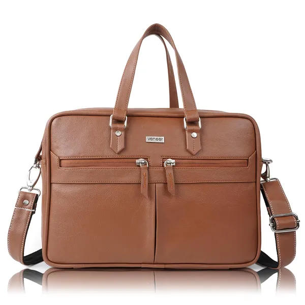 Tan_Vegan_Leather_Laptop_15.6_Inch,_Business_Briefcase,Crossbody_Messenger_Shoulder_Bag_Durable_Office_Bag_For_Women