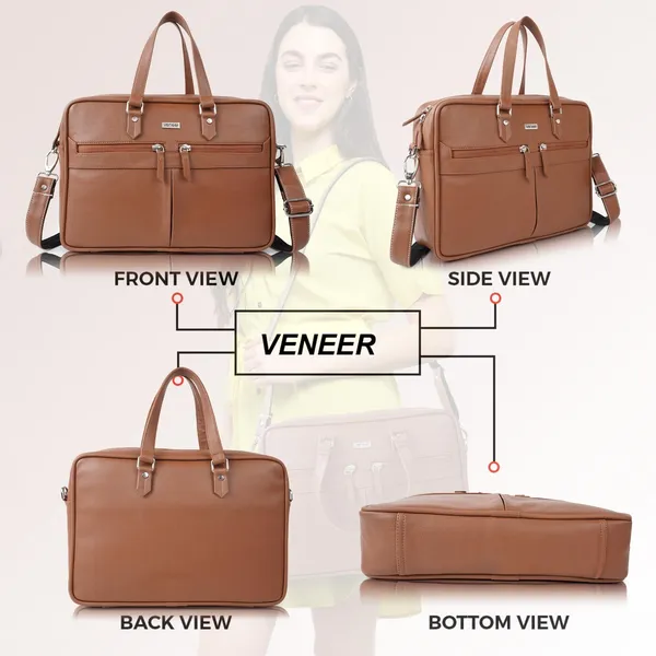 Tan_Vegan_Leather_Laptop_15.6_Inch,_Business_Briefcase,Crossbody_Messenger_Shoulder_Bag_Durable_Office_Bag_For_Women