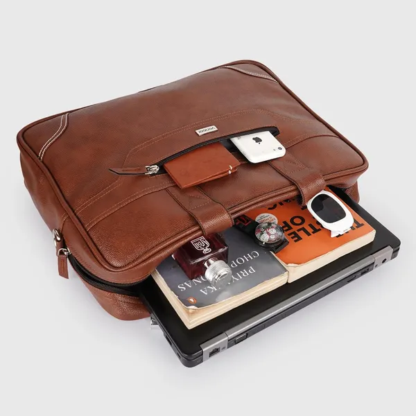 Tan_Synthetic_Leather_15.6_Inch_Laptop_Bag_Water-Resistant_Office_Computer_Bag_Shoulder_Bag_Work_Briefcase_For_College_Messenger_Bag_For_Unisex