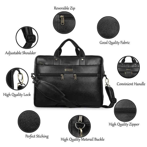 Black_Premium_Vegan_Leather_15.6_Inch_Laptop_Messenger_Office_Bag_With_Crossbody_Slingbag_Business_Briefcase_For_Men_(Pack_Of-02)