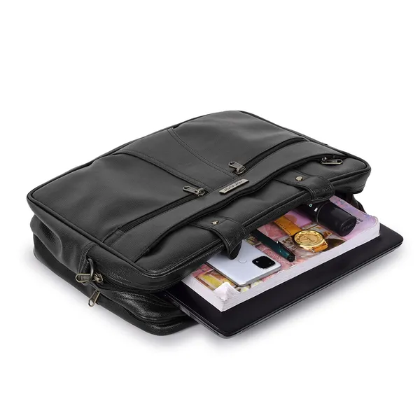 Black_Premium_Vegan_Leather_15.6_Inch_Laptop_Messenger_Office_Bag_With_Crossbody_Slingbag_Business_Briefcase_For_Men_(Pack_Of-02)