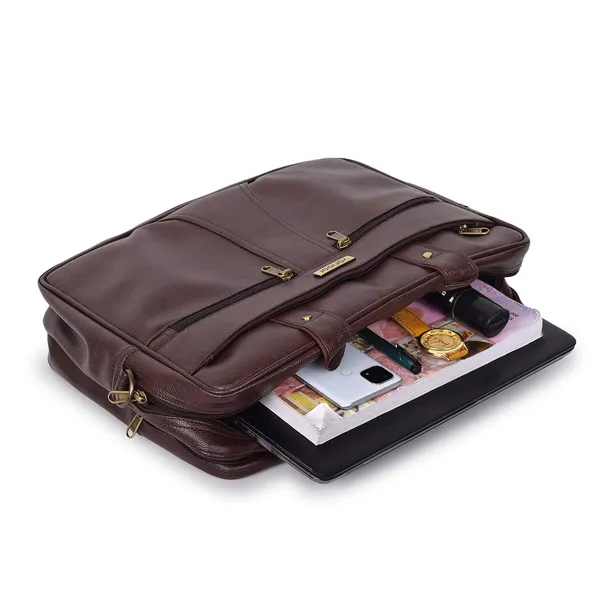 Brown_Premium_Vegan_Leather_15.6_Inch_Laptop_Messenger_Office_Bag_With_Crossbody_Slingbag_Business_Briefcase_For_Men_(Pack_Of-02)