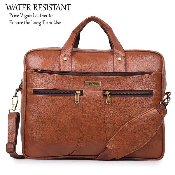 Tan_Premium_Vegan_Leather_15.6_Inch_Laptop_Messenger_Office_Bag_With_Crossbody_Slingbag_Business_Briefcase_For_Men_(Pack_Of-02)