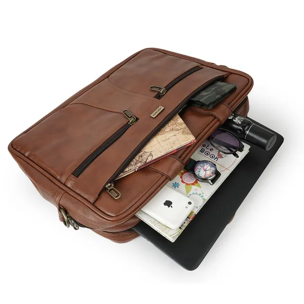 Tan_Laptop_Bag_15.6_Inch,_Vegan_Leather_Business_Briefcase_For_Men_Women,Water_Resistant_Messenger_Shoulder_Bag_Durable_Office_Bag,_For_Computer/Notebook/Macbook