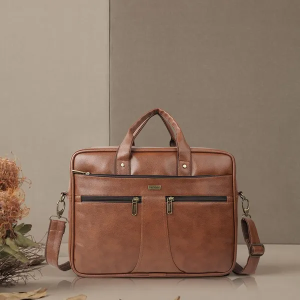 Tan_Laptop_Bag_15.6_Inch,_Vegan_Leather_Business_Briefcase_For_Men_Women,Water_Resistant_Messenger_Shoulder_Bag_Durable_Office_Bag,_For_Computer/Notebook/Macbook
