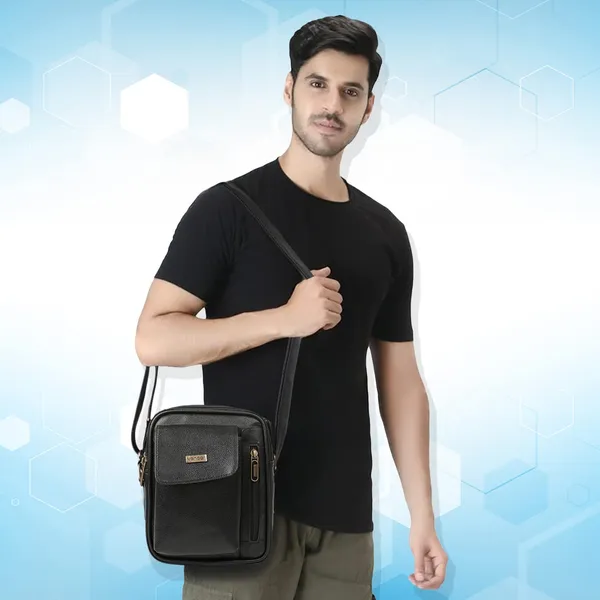 Black_Vegan_Leather_Classic_Unique_Design_Shoulder_Crossbody_Travel_Side_Sling_Bag_For_Mens_&_Boys