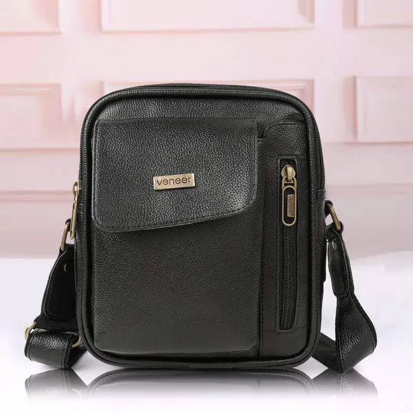 Black_Vegan_Leather_Classic_Unique_Design_Shoulder_Crossbody_Travel_Side_Sling_Bag_For_Mens_&_Boys
