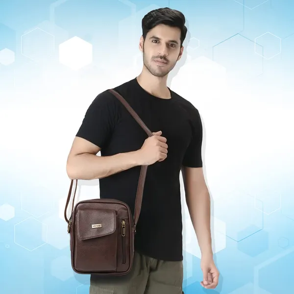 Brown_Vegan_Leather_Shoulder_Crossbody_Side_Bag_For_Men_&_Boys