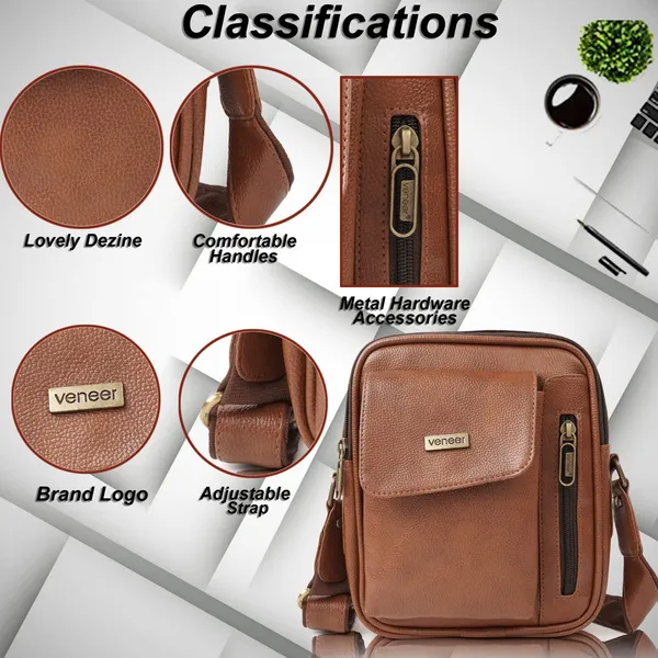 Tan_Vegan_Leather_Classic_Unique_Design_Shoulder_Crossbody_Travel_Side_Sling_Bag_For_Mens_&_Boys