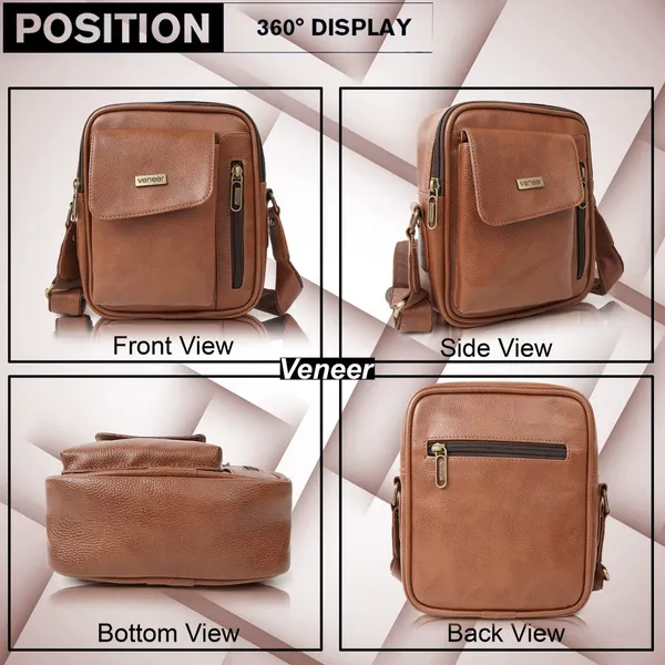 Tan_Vegan_Leather_Classic_Unique_Design_Shoulder_Crossbody_Travel_Side_Sling_Bag_For_Mens_&_Boys