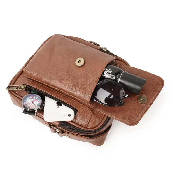 Tan_Vegan_Leather_Classic_Unique_Design_Shoulder_Crossbody_Travel_Side_Sling_Bag_For_Mens_&_Boys