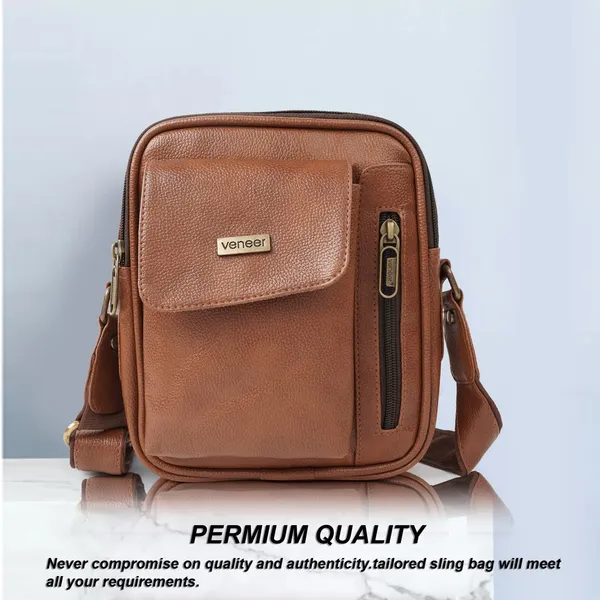 Tan_Vegan_Leather_Classic_Unique_Design_Shoulder_Crossbody_Travel_Side_Sling_Bag_For_Mens_&_Boys