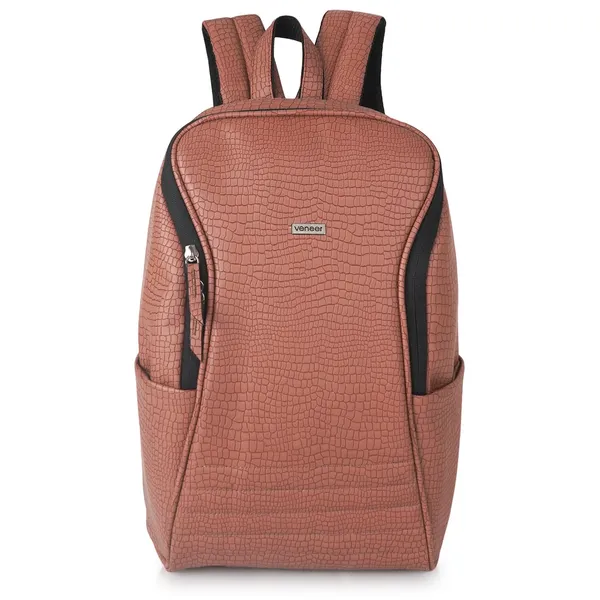 Peach_Vegan_Croco_Leather_Backpack_15.6_Inch_Laptop_Backpack_Business_Travel_Laptop_Backpack_For_Unisex