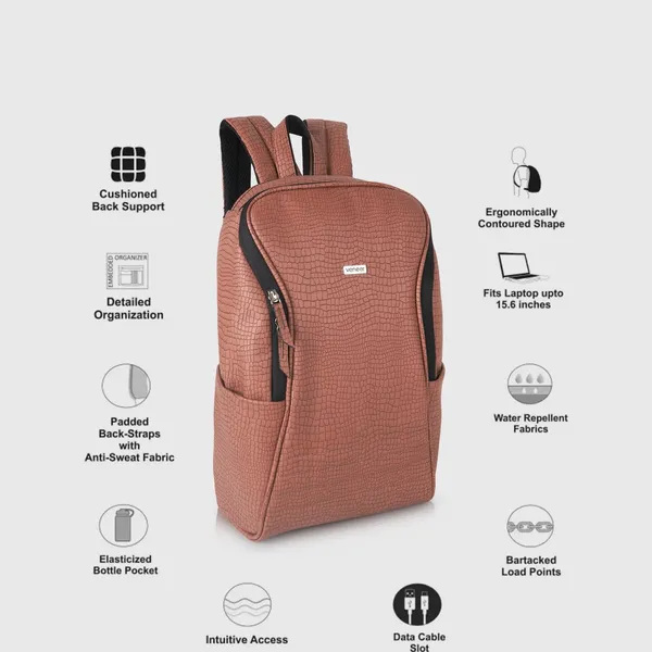 Peach_Vegan_Croco_Leather_Backpack_15.6_Inch_Laptop_Backpack_Business_Travel_Laptop_Backpack_For_Unisex
