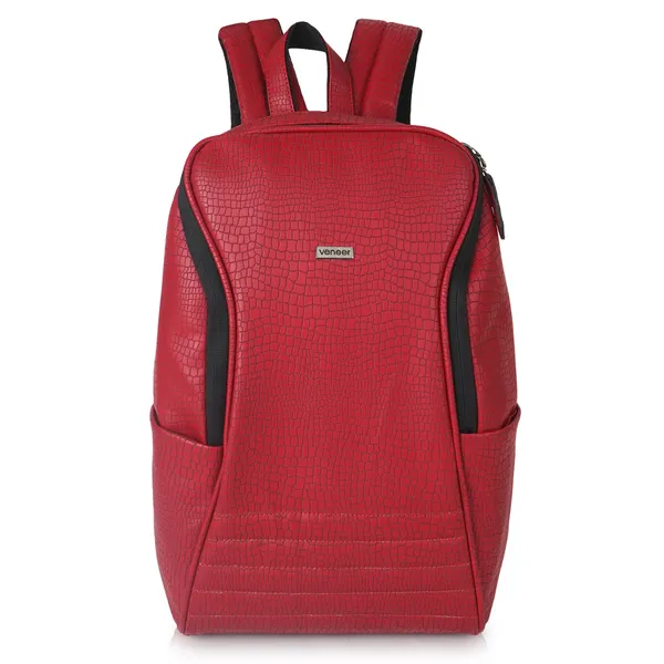 Red_Vegan_Leather_Casual_Laptop_Backpack_For_College_&_Office