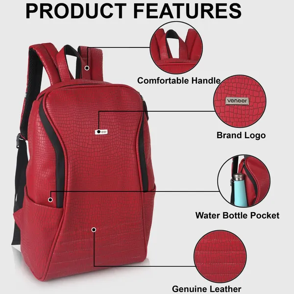Red_Vegan_Leather_Casual_Laptop_Backpack_For_College_&_Office
