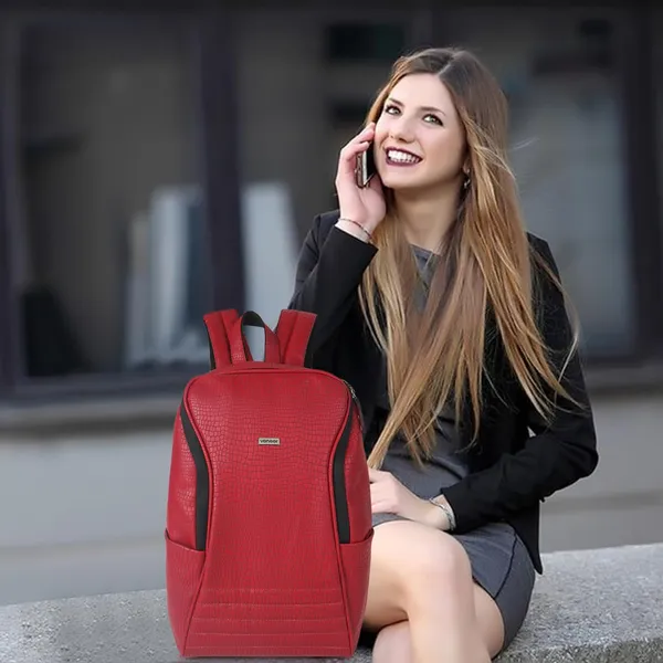 Red_Vegan_Leather_Casual_Laptop_Backpack_For_College_&_Office