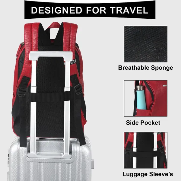 Red_Vegan_Leather_Casual_Laptop_Backpack_For_College_&_Office