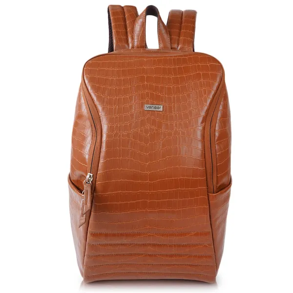 Tan_Vegan_Croco_Leather_Backpack_15.6_Inch_Laptop_Backpack_Business_Travel_Laptop_Backpack_For_Unisex