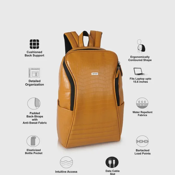 Yellow_Vegan_Croco_Leather_Backpack_15.6_Inch_Laptop_Backpack_Business_Travel_Laptop_Backpack_For_Unisex