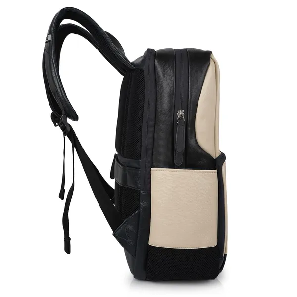 Cream_Stylish_40_Litre_Vegan_Leather_Unique_Design_Shoulder_Office_College_Business_Water_Resistance_Backpack_For_Unisex
