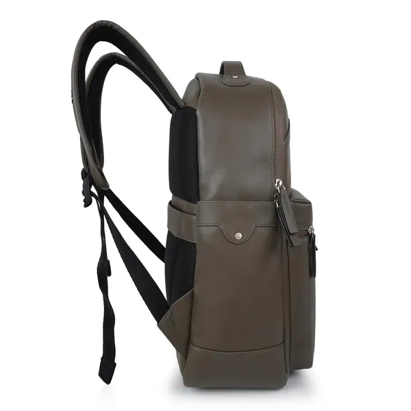 Green_Classy_35_Litre_Vegan_Leather_Unique_Design_Shoulder_Office_College_Business_Daytrip_Backpack_For_Unisex